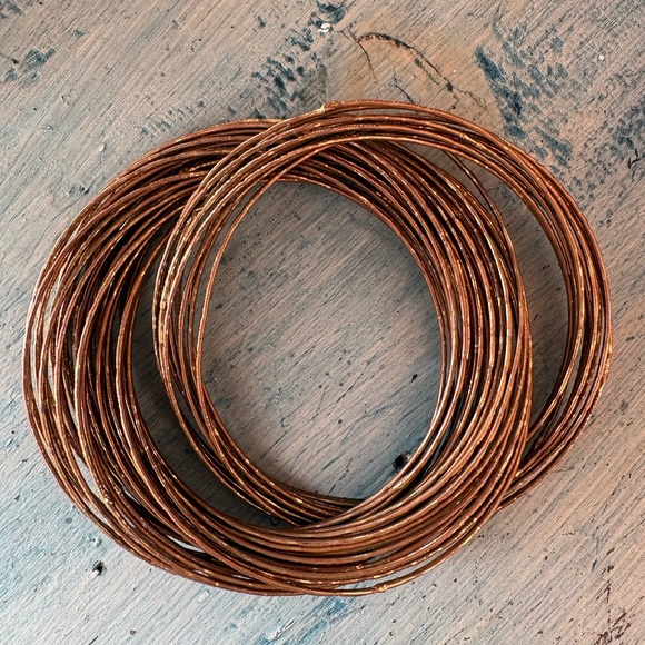 Gold-Tone 43 Interlocking Bangle Bracelets - Picture 3 of 9